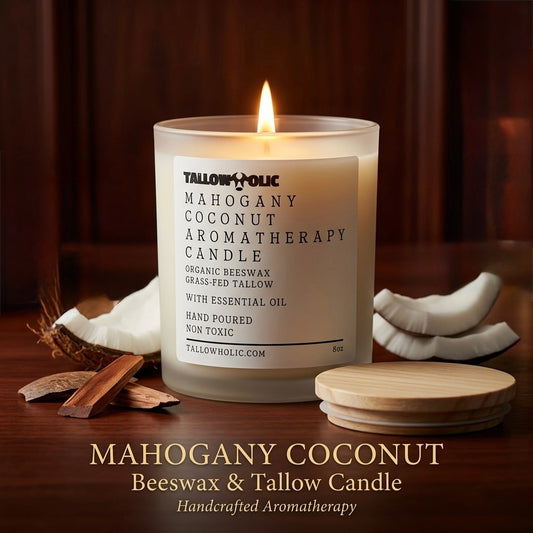 Aromatherapy Natural Beeswax Tallow Candles 8oz